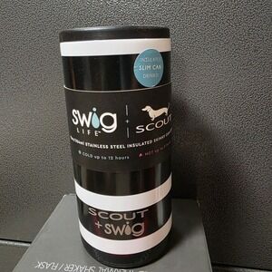 Swig Life Insulated Slim Can Cooler - Fleetwood Black